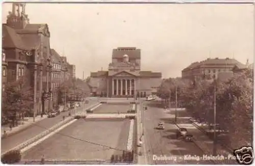 19906 Ak Duisburg König Heinrich Platz um 1930