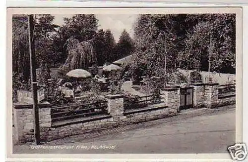 17298 Ak Neuhäusel Gartenrestaurant Fries um 1940