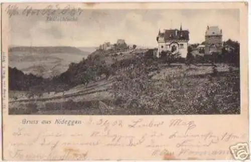 16669 Ak Gruss aus Nideggen Thalschlucht 1902