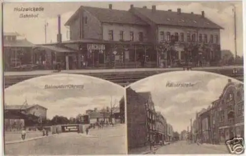 15411 Ak Holzwickede Bahnhof Kaiserstr. usw. um 1915