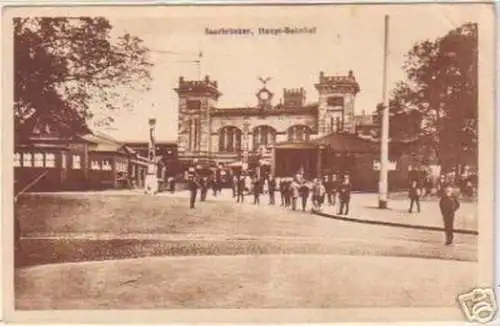 15067 Ak Saarbrücken Hauptbahnhof um 1930