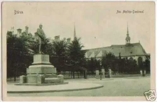 14193 Feldpost Ak Düren am Moltke Denkmal 1915