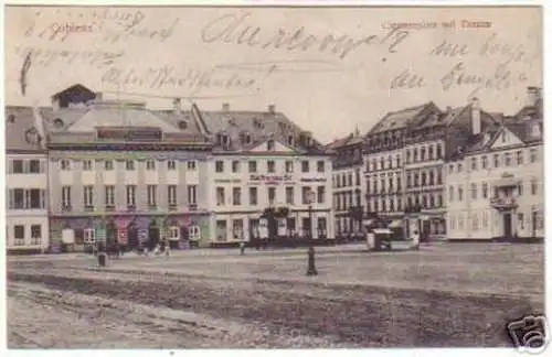 13923 Ak Coblenz Clemensplatz mit Theater 1912