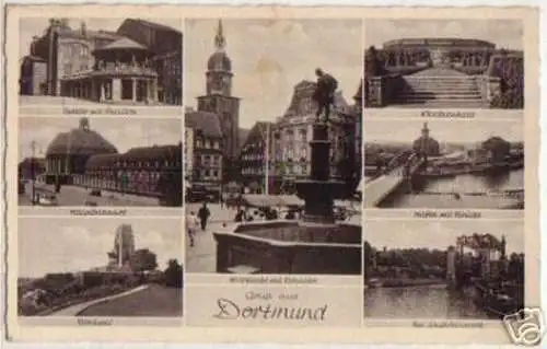 13824 Mehrbild Ak Gruss aus Dortmund 1950