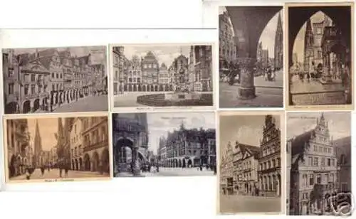 12530/8 Ak Münster i.W. Roggenmarkt usw. um 1915