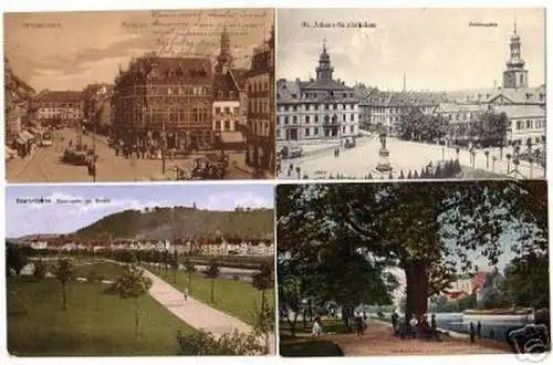 13077/4 Ak Saarbrücken Ortsansichten um 1910