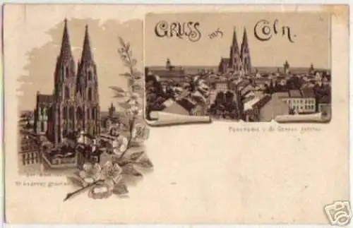 11405 Ak Lithographie Gruss aus Cöln 1897