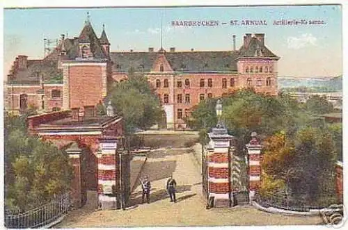 10614 Ak Saarbrücken St. Arnual Artillerie Kaserne 1917