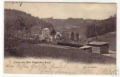 09543 Ak Gruss aus dem Bergischen Land Gerstau 1908