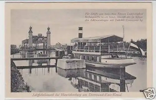 09371 Ak Schiffshebewerk bei Henrichenburg um 1920