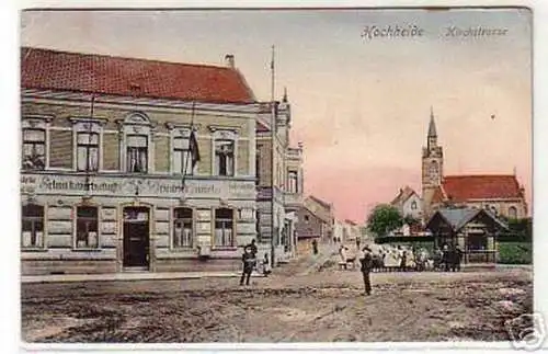 08065 Ak Hochheide bei Duisburg Kirchstraße 1916