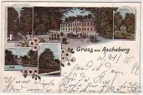 07754 Ak Lithographie Gruss vom Ascheberg 1899