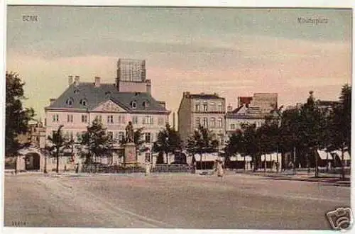 07786 Ak Bonn Münsterplatz mit Postamt um 1905