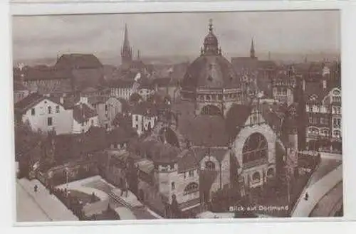 05379 Judaika Ak Blick auf Dortmund mit Synagoge um 1930