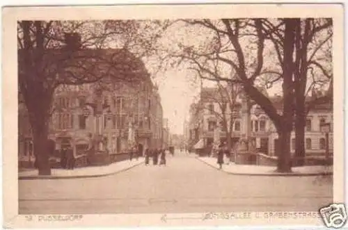 03508 Ak Düsseldorf Königsallee und Grabenstraße 1912