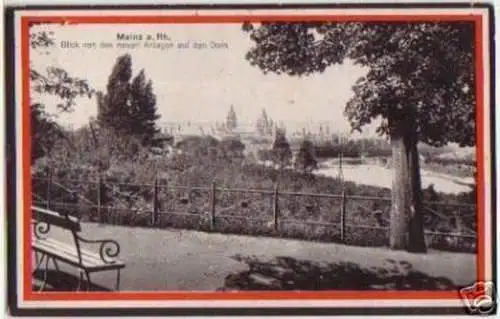 02430 Ak Mainz Blick von den neuen Anlagen um 1910