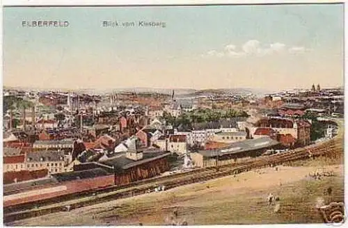 01077 Ak Elberfeld Blick vom Kiesberg um 1910