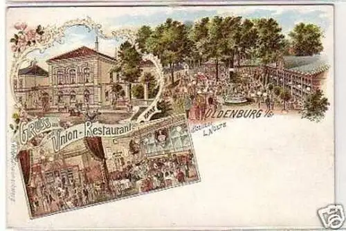 31899 Ak Lithographie Gruß aus Oldenburg in Gr. um 1900