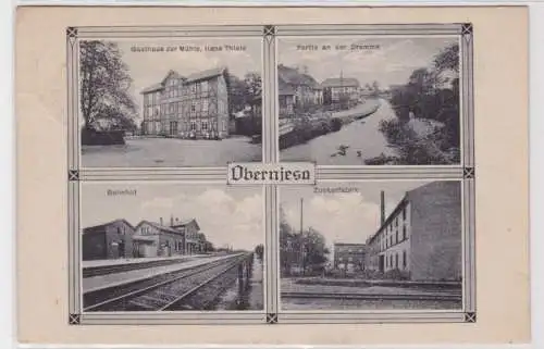 94150 Mehrbild Ak Obernjesa Gasthaus zur Mühle, Bahnhof usw. 1920