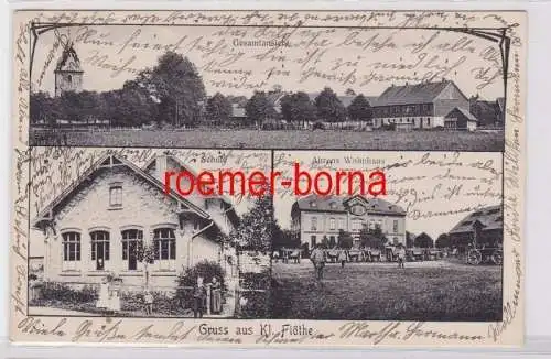 86173 Mehrbild Ak Gruß aus Klein Flöthe Schule, Wohnhaus usw. 1914