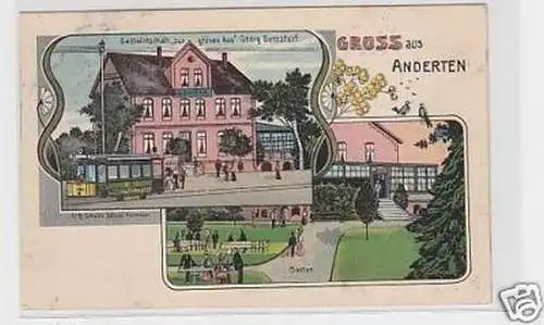 31515 Ak Lithographie Gruss aus Anderten Gasthaus 1911