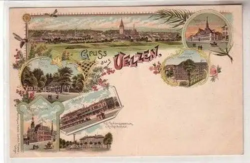 58988 Ak Lithographie Gruss aus Uelzen um 1900