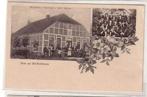 59825 Ak Gruß aus Süd-Mentzhausen Wirtschaft und Handlung um 1910