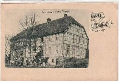 59583 Ak Gruß aus Altenhagen I. bei Springe Gasthaus um 1900