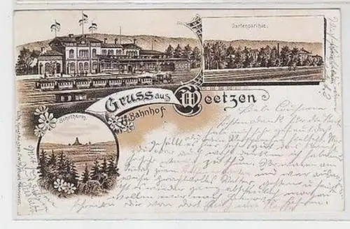 64586 Ak Lithographie Gruß aus Weetzen Bahnhof 1898