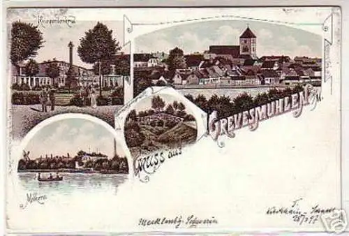 07348 Ak Lithographie Gruß aus Grevesmühlen um 1900