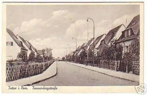 14553 Ak Tutow in Pommern Tannenbergstraße um 1920