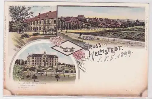 98254 Ak Lithographie Gruß aus Helmstedt Landwirtschaftliche Schule Marienberg