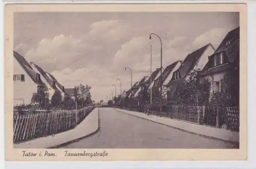 84900 Feldpost Ak Tutow in Pommern Tannenbergstrasse 1943