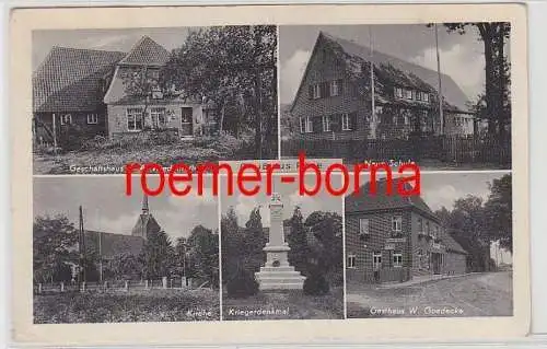 80969 Mehrbild Ak Gruß aus Päse Schule, Kirche, Gasthaus 1950