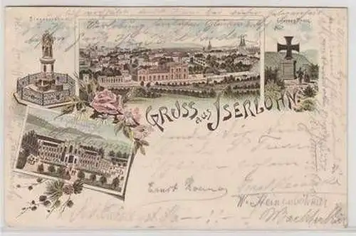 24067 Ak Lithographie Gruß aus Iserlohn 1895