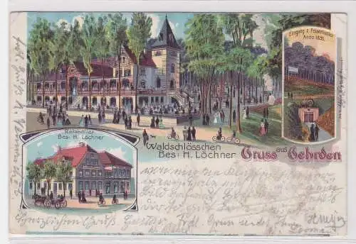 94718 AK Gruss aus Gehrden - Waldschlösschen, Besitzer H. Löchner 1903