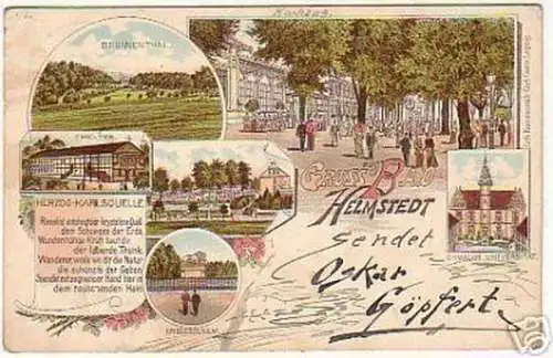 10824 Ak Lithographie Gruss aus Bad Helmstedt 1912