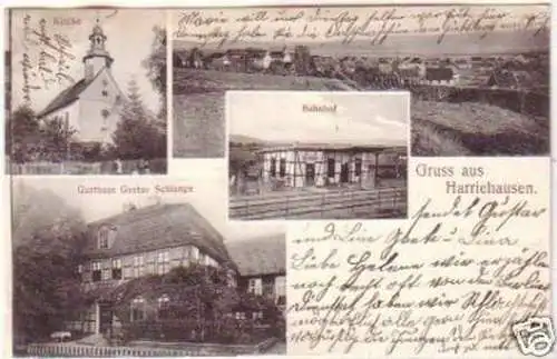 23092 Mehrbild Ak Gruss aus Harriehausen 1908