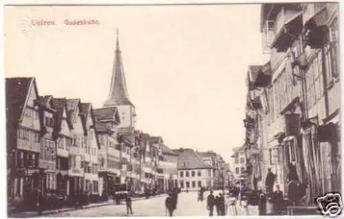 21227 Feldpost Ak Uelzen Gudestraße mit Geschäften 1915