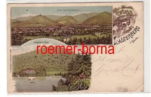 80155 Ak Lithographie Gruss aus Bad Lauterberg im Harz 1906