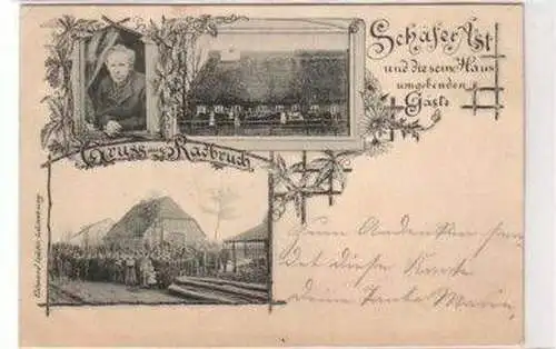 49593 Ak Gruss aus Radbruch Schäfer Ast u. sein Haus 1899