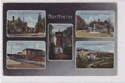 90631 Mehrbild Ak Northeim Bahnhof, Gymnasium usw. 1917