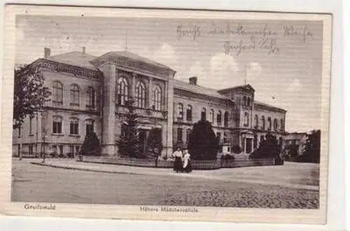 18938 Ak Greifswald Höhere Mädchenschule 1926