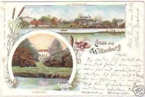 17959 Ak Gruß aus Wittenburg in Mecklenburg 1901