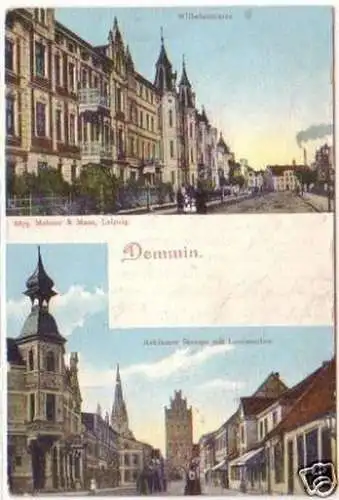 23522 Ak Demmin in Mecklenburg Wilhelmstrasse 1905