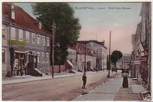 07677 Ak Clausthal im Harz Goslar`sche Strasse um 1910