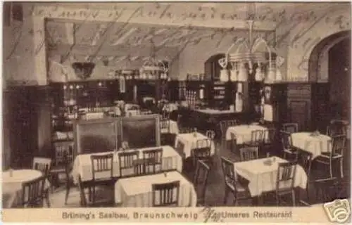 09108 Ak Braunschweig Brüning`s Saalbau Restaurant 1912