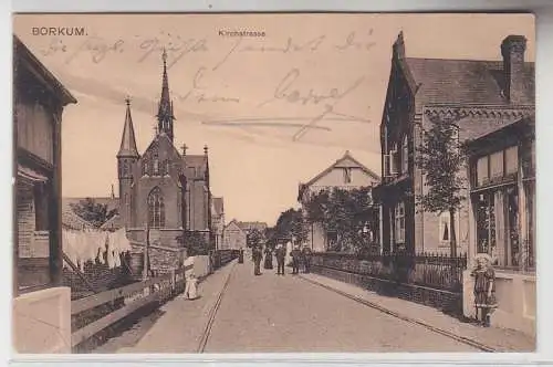 70188 Ak Borkum Kirchstrasse 1910