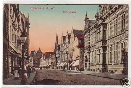 21013 Ak Hameln an der Weser Osterstraße um 1910