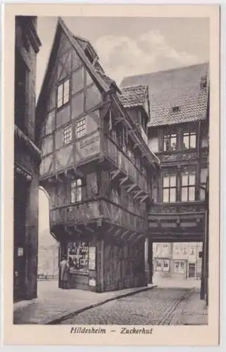 33965 Ak Hildesheim Fachwerkhaus Buchbinderei 'Zuckerhut' um 1920